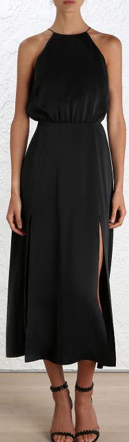Picnic Sueded Halter Dress, Black or Blush Pink