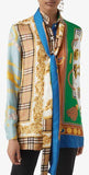 Archive Scarf Print Silk Tie-Neck Shirt