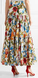 Floral Bamboo Printed Maxi Skirt *Extended Sizes*