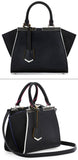 3Jours Mini Painted-Edges Tote Bag Black/Multi - DESIGNER INSPIRED FASHIONS
