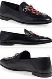 'Brixton' Snake Loafers in Black - DESIGNER INSPIRED FASHIONS