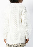 Feather Embellished Sweater