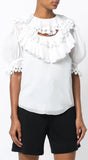 Ruffled Short-Sleeve Blouse
