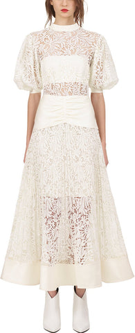 Floral Lace Midi Dress