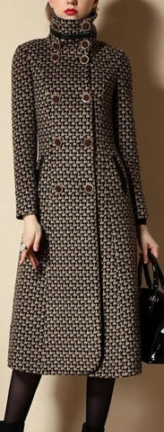 Long Wool Peacoat - DESIGNER INSPIRED FASHIONS