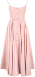 Crystal-Embellished Midi Dress, Pink | DESIGNER INSPIRED FASHIONS