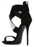 Rhinestone Studded Heels - DESIGNER INSPIRED FASHIONS