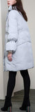 Puffer Coat with Bow, Grey