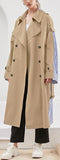 Striped Shirt-Back Trench Coat