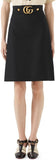 'GG' Logo Mini Skirt, Black