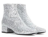 Glittered Leather Ankle Boot - (Fuchsia, Silver, Gold) - DESIGNER INSPIRED FASHIONS