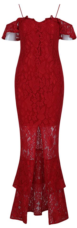Lace Off-the-Shoulder Gown