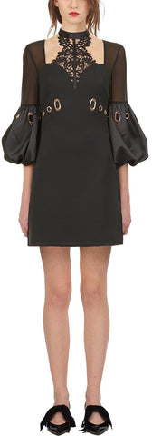Lace Halter Mini Dress