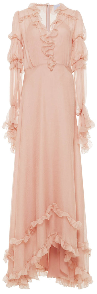 Flounce Full-Length Dress