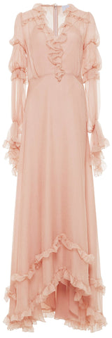 Flounce Full-Length Dress