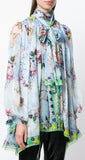 Cupid Print Chiffon Blouse