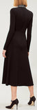 Ribbed Jersey Crystal Dress, Black