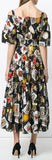 Playing Cards Printed Flared Dress