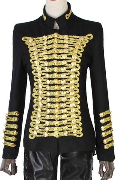 Chain Embellished Jacket in Black - DESIGNER INSPIRED FASHIONS