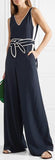 Belted Striped Stretch-Crepe Jumpsuit
