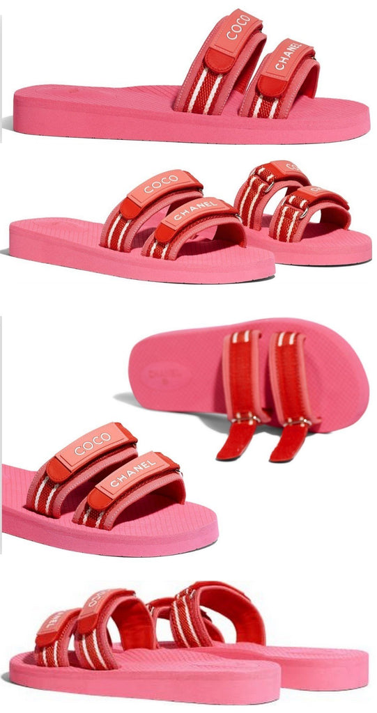 Logo Sandal Mules, Pink
