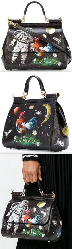 Sicily Astronaut Printed Tote Bag