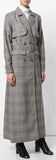 Plaid Trench Coat