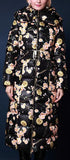 Coin & Floral Print Duck Down Long Thick Coat - DESIGNER INSPIRED FASHIONS