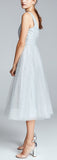 V-Neck Tulle Glitter Gown