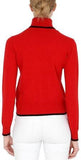 Heart Cut-Out Wool Blend Knit Cardigan Sweater in Red - DESIGNER INSPIRED FASHIONS