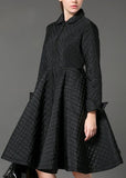 Quilted Flared Coat in Black or Green - DESIGNER INSPIRED FASHIONS