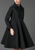 Quilted Flared Coat in Black or Green - DESIGNER INSPIRED FASHIONS
