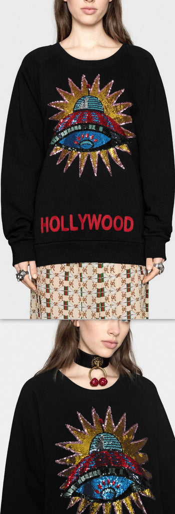 UFO Sequin Embroidered Sweatshirt