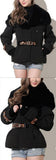 Buckled Rabbit-Fur Quilted Jacket