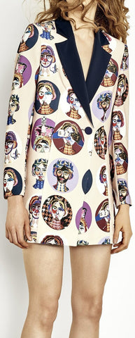 Printed Blazer-Jacket