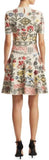 'Vlm' Paneled Fit-&-Flare Dress, Ivory
