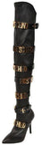 Long Embellished Black Heeled Boots - DESIGNER INSPIRED FASHIONS