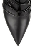 Lace-up Leather Ankle Boots in Black - DESIGNER INSPIRED FASHIONS
