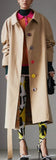 Painted Button Tropical Gabardine Car Coat