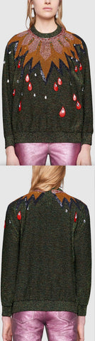 Embroidered Knit Sweater