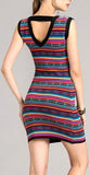 Multicolored Knit Mini Dress