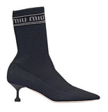 Knit Kitten-Heel Sock-Booties