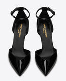 Opyum D'Orsay Pumps In Patent Leather with Bronza Snake Heel