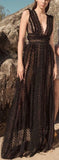 Deep V-Neck Lace Gown | DESIGNER INSPIRED FASHIONS