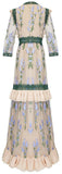 Floral-Embroidered Macrame Lace Trim Gown | DESIGNER INSPIRED FASHIONS