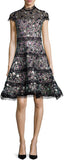 Embellished Peony Flare Dress - DESIGNER INSPIRED FASHIONS