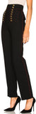 Black High-Waist Military Trousers
