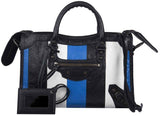 Classic City S Bag -  White & Blue Stripes