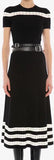Ribbed Stripe Top and Skirt Set