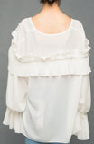 Ruffled Pleated Blouse